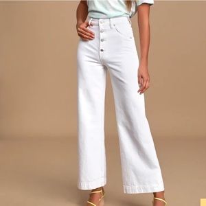 ROLLA’S Old Mate White High Rise Wide Leg Jeans